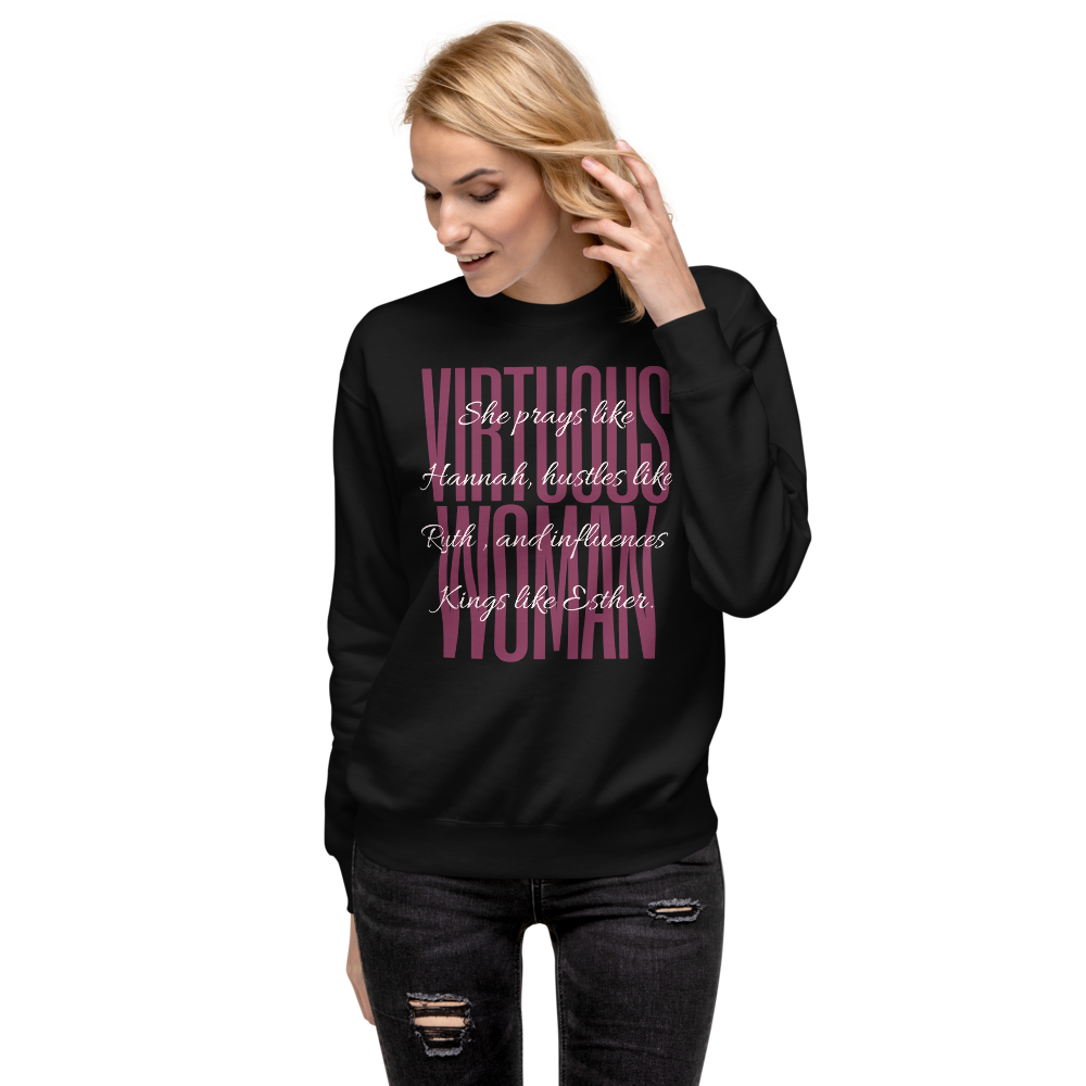 "Virtuous Woman" Fleece Pullover